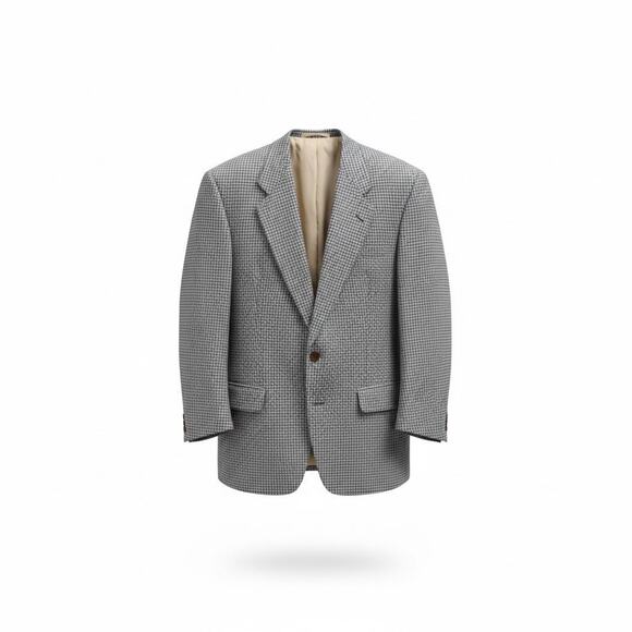 BURBERRY HOUNDSTOOTH WOOL BLAZER SZ 44R